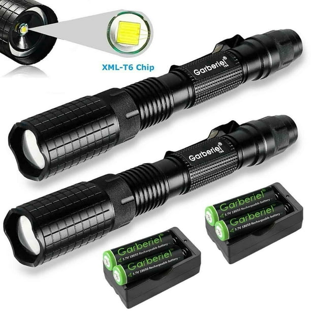 Super Bright Torch XML-T6 Zoom Flashlight Rechargeable USB Tactical Police Light